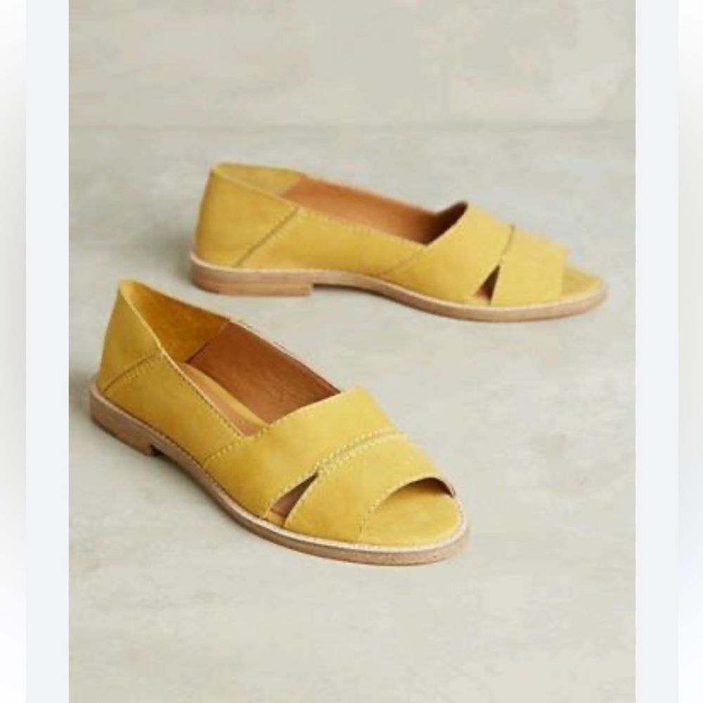 Kelsi Dagger Brooklyn Samantha Suede Leather Convertible Flats Size 8.5